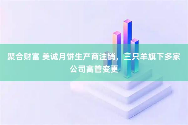 聚合财富 美诚月饼生产商注销，三只羊旗下多家公司高管变更